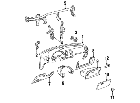 1993 Toyota Tercel Instrument Panel Diagram