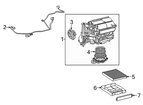 2022 Toyota Corolla Cross Blower Motor & Fan Diagram
