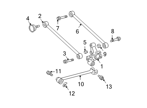 Arm Assembly, Rear Suspension, Driver Side Diagram for 48740-48090