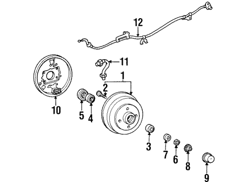 1996 Toyota Paseo Rear Brakes Diagram