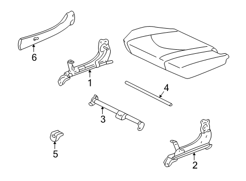 2002 Toyota Highlander Tracks & Components Diagram