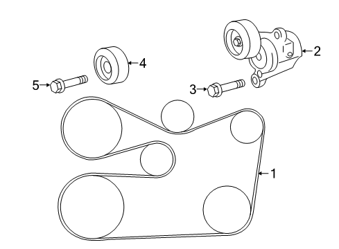 2020 Toyota Sienna Belts & Pulleys Diagram