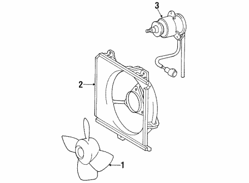1988 Toyota Celica Shroud Diagram for 16711-74090