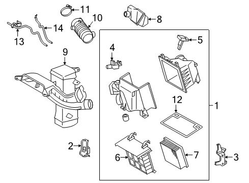 2015 Toyota Sienna Oxygen Sensor, Rear Driver Side Diagram for 89465-0E040