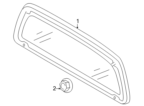 2014 Toyota Tacoma Back Glass Diagram