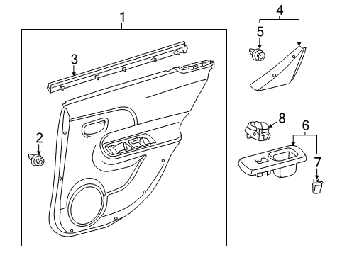 2012 Toyota Prius C Front Door Diagram