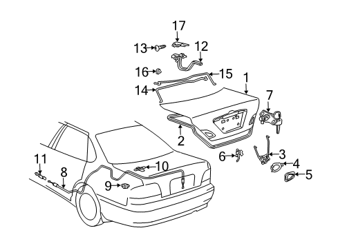 2004 Toyota Avalon Trunk Diagram