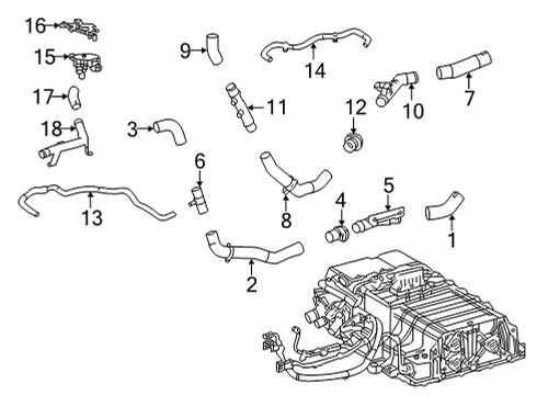 2018 Toyota Mirai Hoses & Lines Diagram