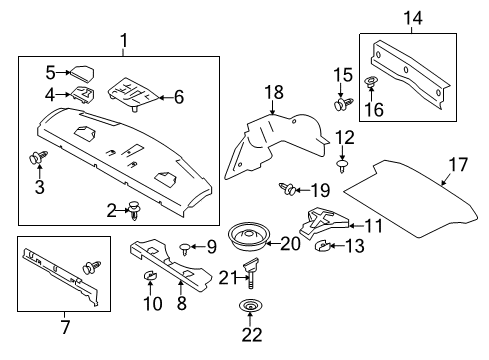 2016 Scion FR-S Interior Trim - Rear Body Diagram