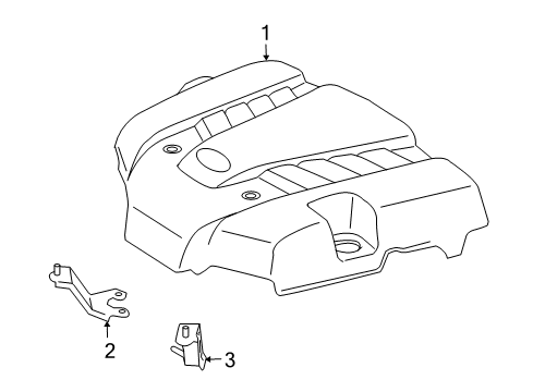 Bracket, Throttle Body Cover, Passenger Side Diagram for 22277-50031