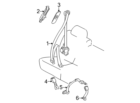 2004 Toyota Avalon Seat Belt Diagram