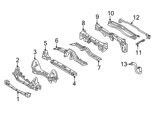 2024 Toyota Tundra Crossmembers & Components Diagram 3 - Thumbnail