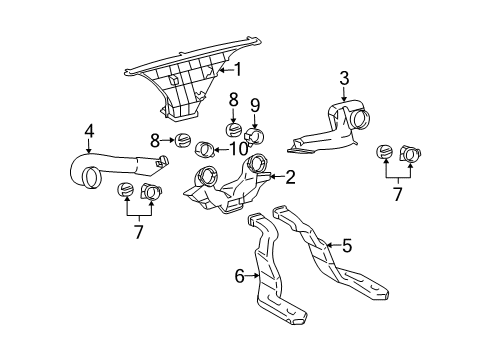 2006 Scion xA Ducts Diagram