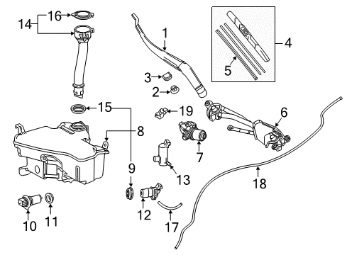 Cap, Windshield Washer Jar Diagram for 85316-75010