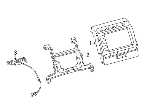 2017 Toyota Land Cruiser Navigation System Components Diagram