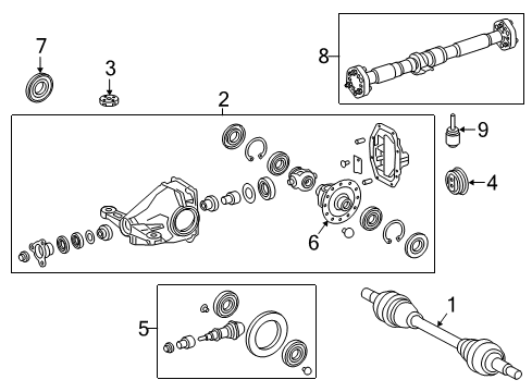 Case Sub-Assembly, Rear Differential Diagram for 41301-53032