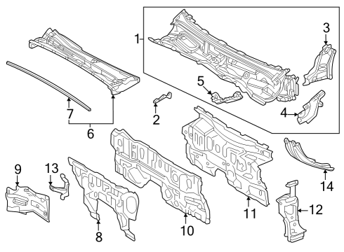 2023 Toyota Crown Cowl Diagram