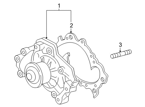 2010 Toyota Highlander Water Pump, Belts & Pulleys Diagram 1 - Thumbnail