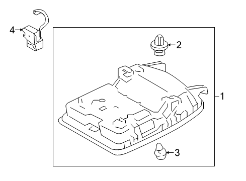2022 Toyota Camry Overhead Console Diagram