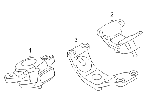 2022 Toyota GR86 Engine & Trans Mounting Diagram