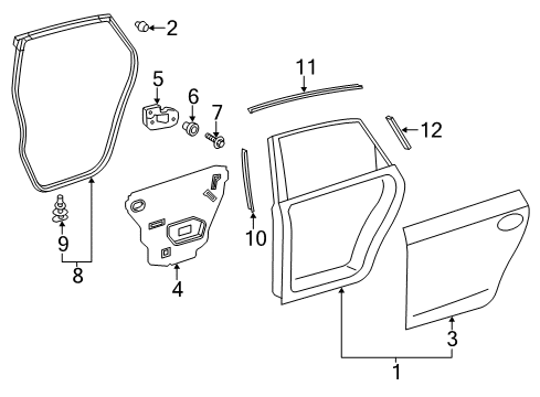 2016 Toyota Prius V Rear Door Diagram