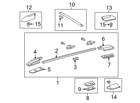 2012 Toyota Sequoia Luggage Carrier Diagram