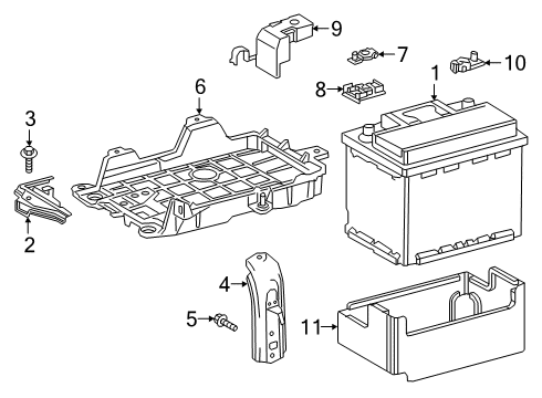 Clamp, Battery Diagram for 74482-33020