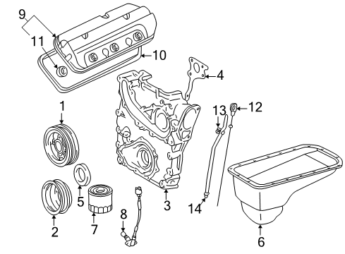 2000 Toyota 4Runner Engine Parts & Mounts, Timing, Lubrication System Diagram 3 - Thumbnail