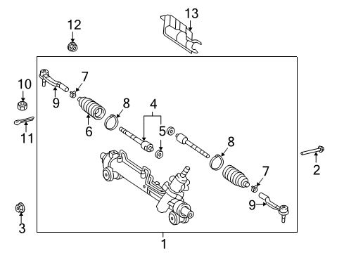 Clamp(For Steering Rack Boot) Diagram for 90460-60009