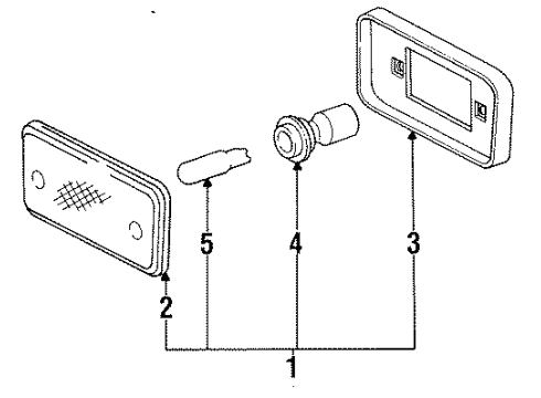 1992 Toyota Land Cruiser Rear Lamps - Side Marker Lamps Diagram