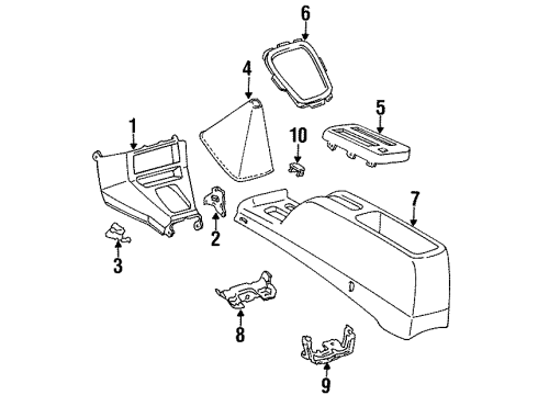 1996 Toyota Paseo Center Console Diagram