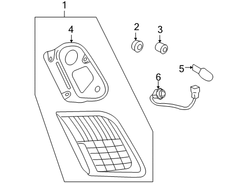 2008 Toyota Camry Backup Lamps Diagram 1 - Thumbnail