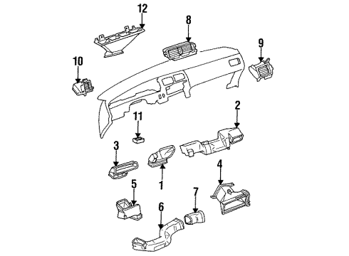 1994 Toyota T100 Air Distribution System Diagram