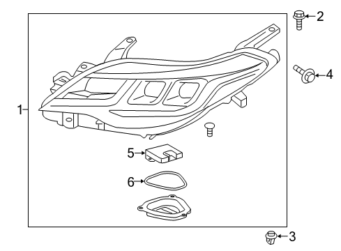 2016 Toyota Avalon Control Module, Front Diagram for 85967-07020