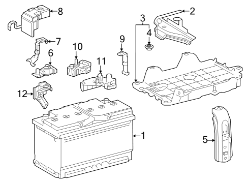 2024 Toyota Grand Highlander Terminal, Battery Positive Diagram for 82671-78010