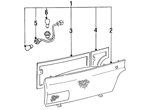 1991 Toyota Previa Combination Lamps Diagram