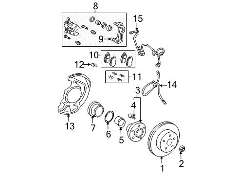 Mounting, Front Disc Brake Cylinder, Passenger Side Diagram for 47721-48140
