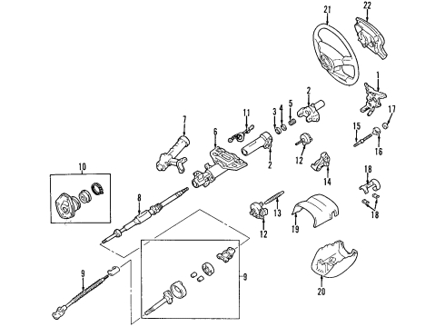 2005 Toyota Land Cruiser Steering Column & Wheel, Steering Gear & Linkage Diagram