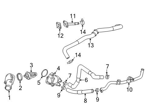 2018 Toyota C-HR Radiator & Components Diagram