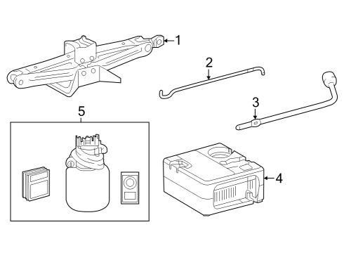 2023 Toyota Prius AWD-e Jack & Components Diagram