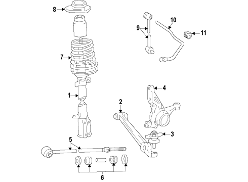 1988 Toyota MR2 Bushings Diagram for 48815-17010