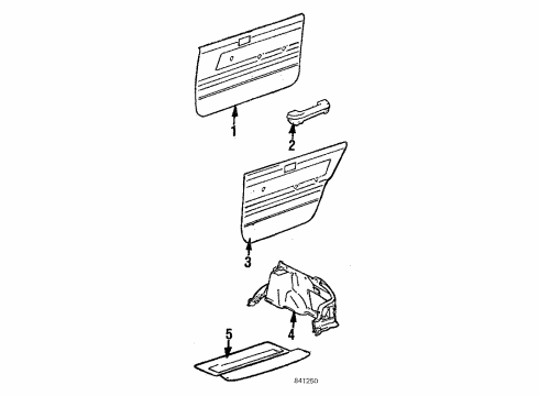1986 Toyota Corolla Interior Trim Diagram 1 - Thumbnail