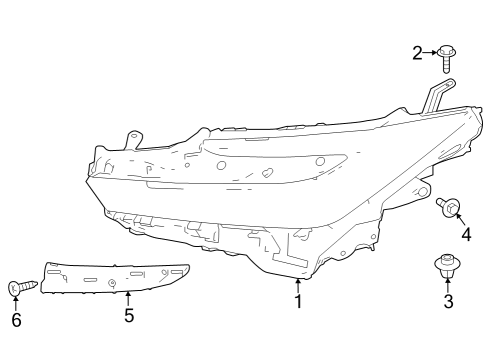 2023 Toyota Prius AWD-e Headlamp Components Diagram