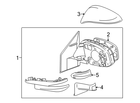 2015 Toyota RAV4 Outside Mirrors Diagram