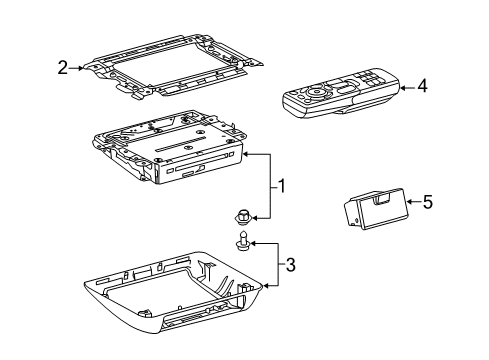 2017 Toyota Highlander Entertainment System Components Diagram