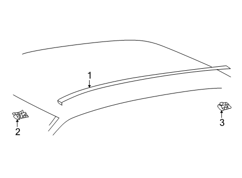 2004 Toyota Highlander Exterior Trim - Roof Diagram