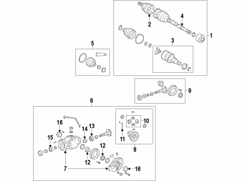 2015 Toyota RAV4 Rear Axle, Axle Shafts & Joints, Differential, Drive Axles, Propeller Shaft Diagram