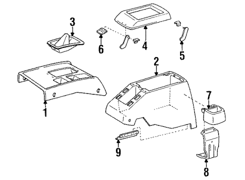 1992 Toyota Land Cruiser Console Diagram