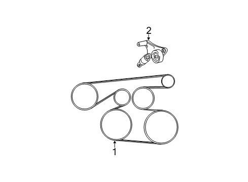 2004 Toyota Highlander Belts & Pulleys Diagram