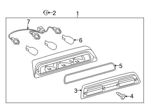 2018 Toyota Tundra High Mount Lamps Diagram